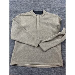 Exofficio Quarter Zip Beige Mens XL Pull Over Sweater Sweatshirt